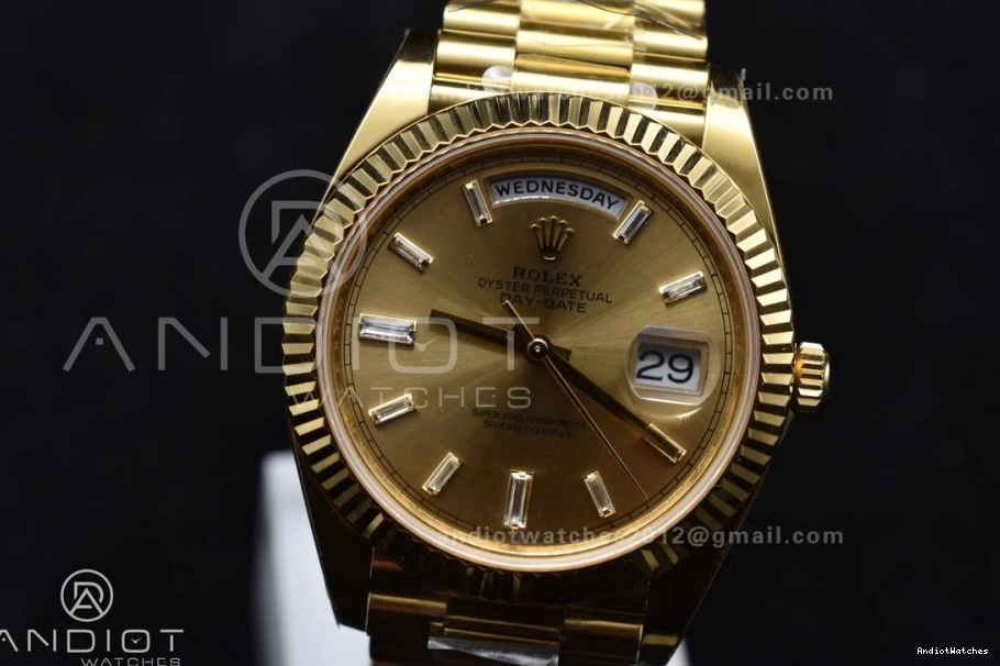 ARF 1:1 228238 YG Gold Bracelet Sustainable Date Best Edition Day Weight) 40 President Dial 654 VR3255 Crystal On (Gain 1001